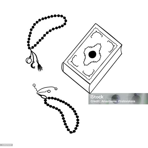 Set Of Hand Drawn Islamic Holy Day Clipart Doodle Symbols Of Islam ...