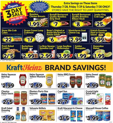 Boyer's Food Markets Ad Circular - 07/24 - 07/30/2022 | Yulak