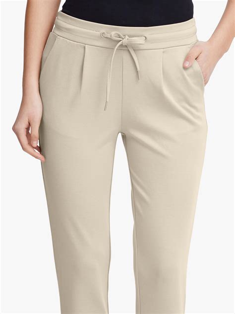 ICHI Kate Drawstring Waist Trousers, Doeskin