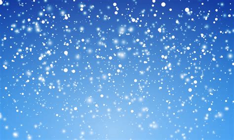 Christmas snow. Falling snowflakes on blue background. Snowfall. Vector ...
