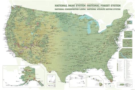 Best Maps Ever NPS x USFS x BLM x FWS Interagency Map 24x36 Poster ...