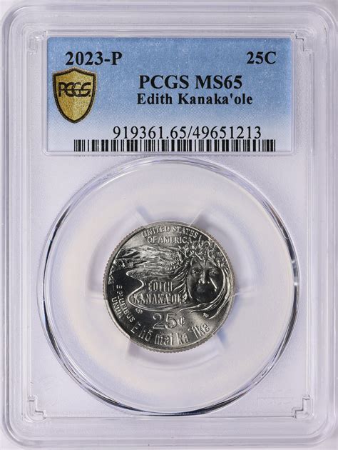 2023-P American Women Quarter Edith Kanaka'ole PCGS MS-65 (Item 1775610 ...