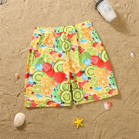 Family Matching Swimwear Fruit Print Bikini Family Bathing Suit