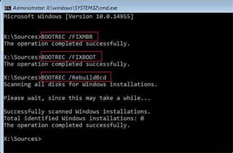 Win 10 Command Line for Repair 的图像结果