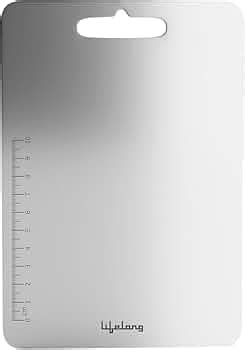 Lifelong Stainless Steel Chopping Board for Kitchen with Anti-Skid 6 ...