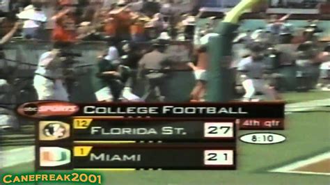 2002 Miami Hurricanes vs Florida State Highlights - YouTube