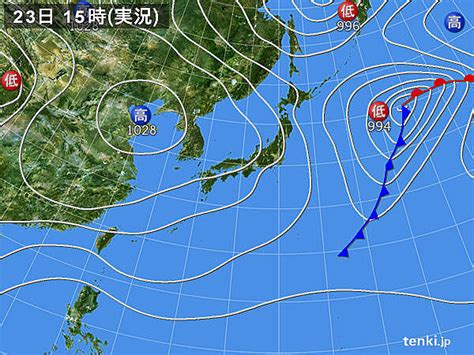 過去の実況天気図(2021年10月23日) - 日本気象協会 tenki.jp
