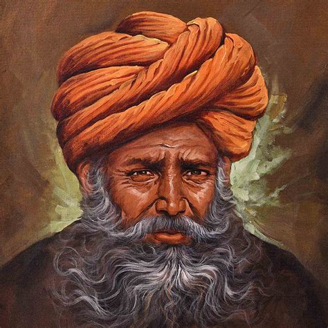 "Fine Lines Of Experience" Rajasthani Old Man Portrait Painting (20*25 ...