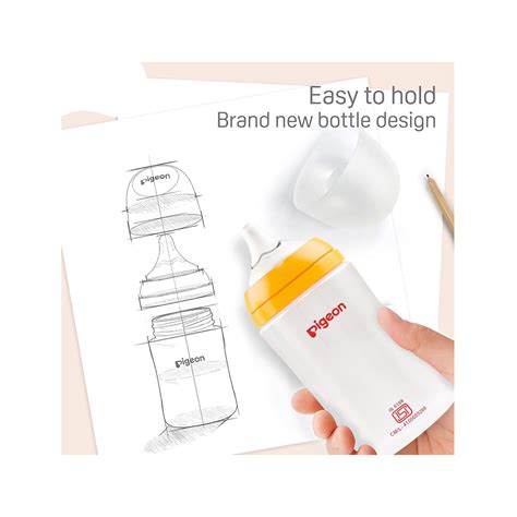 Pigeon Wide Neck (Wn3) Pp Nursing Bottle Soft Latch 160 ml