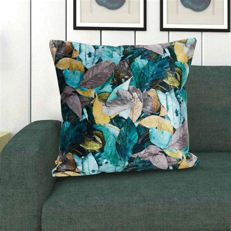 Buy Aurora Leaf Print Cushion Cover from Home Centre at just INR 599.0