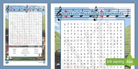 Music Tricky Vocabulary Word Search