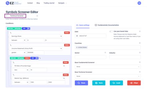 Screener Tutorial 的图像结果