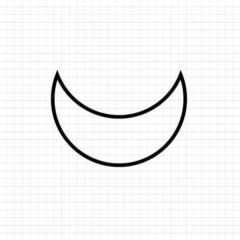 Premium Vector | Free vector Geometrical crescent shape on a white ...