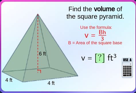 Image result for Square Pyramid Volume Formula