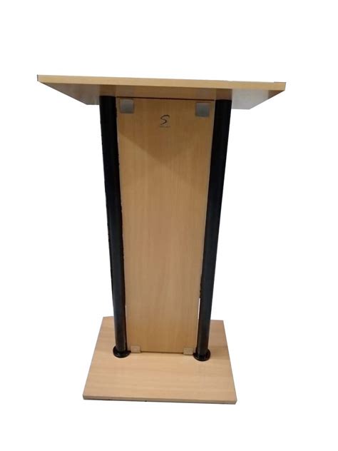 SAATVIK Modern and Portable Laminated Wooden Podium Stand with Metal ...