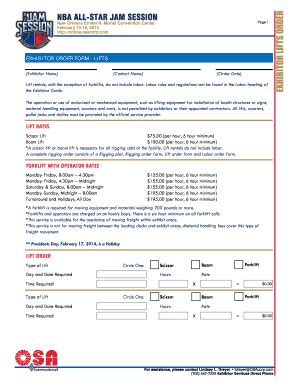 Fillable Online Exhibitor Order Form woutPics - OSA International Inc ...