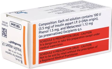 Novorapid 100 IU/ML Solution For Injection (10): Uses, Side Effects ...