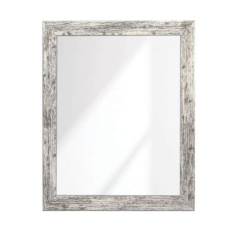 BrandtWorks 32-in W x 38.0-in H Rectangle White/Gray/Distressed Framed ...