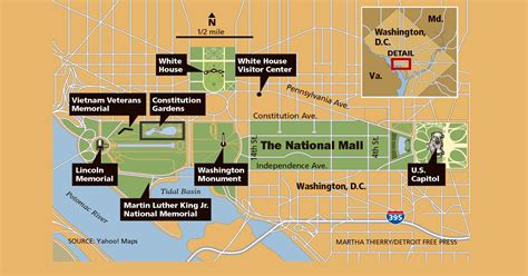 Printable Map Of National Mall - Printable Free Templates