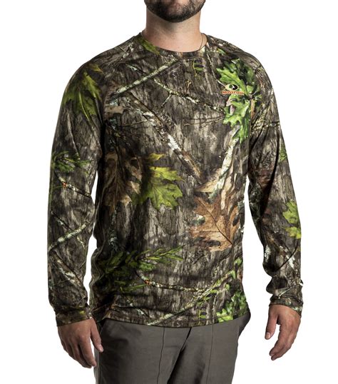 Men's NWTF Long Sleeve Camo Tee Hunting Performance Shirt by Mossy Oak, Sizes S-3XL - Walmart.com - camouflage long sleeve shirt