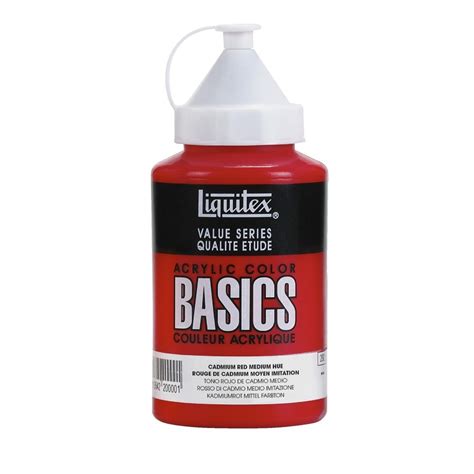 htconline.in| Liquitex Basics Acrylic Cadmium Red Medium Hue - 400ml (151)