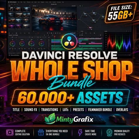 Davinci Resolve Mega Bundle 60000+ Assets Luts Transitions Presets ...