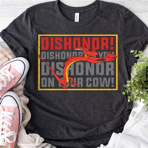 Vintage Mushu Dragon Dishonor On Your Cow Shirt - Wondermento