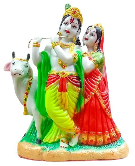 Buy ATUT Radha Krishna Murti with Cow in Very Big Size,Multicolour ...