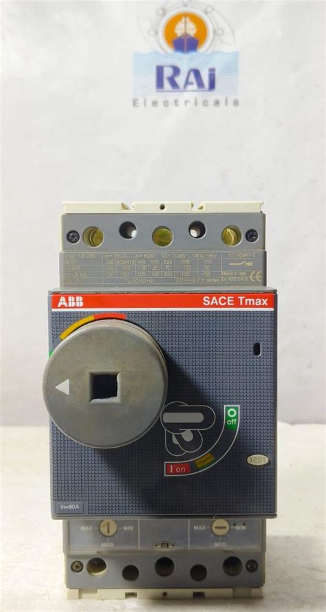 ABB TMAX T4L 250 80AMP CIRCUIT BREAKER MCCB 3 POLE WITH ROTARY HANDLE ...