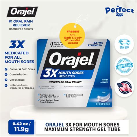 Orajel 3X Mouth sores / 4X Toothache and Gum | Shopee Philippines
