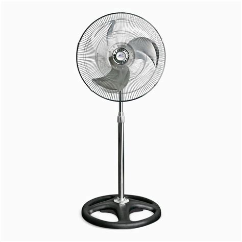 18" High Velocity Industrial Pedestal Fan, 3 Speed Control, Black