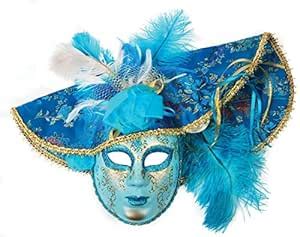 Loftus International Feather Hat Full Face Masquerade Venetian Mask ...