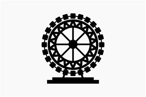 Ferris Wheel Clip Art Black And White