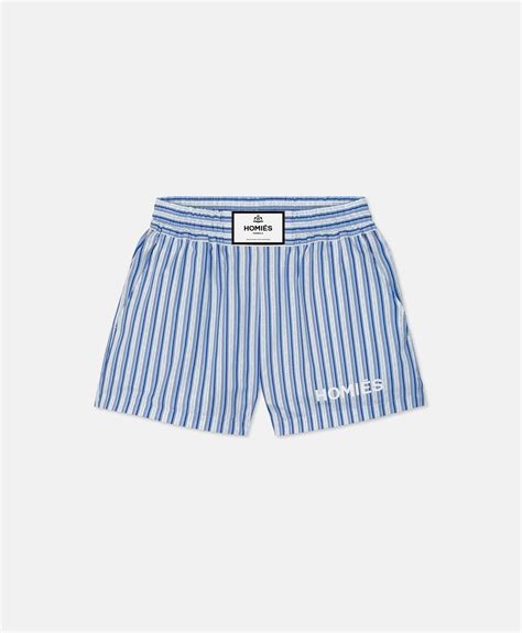 STRIPED BLUE WOMEN SHORTS – HOMIESMARBELLA