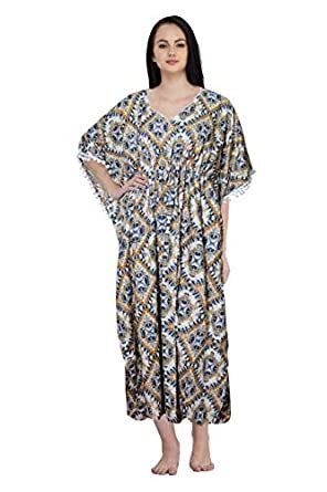 Buy MEVE Women's Kaftan Maxi with Pom Poms Cream at Amazon.in
