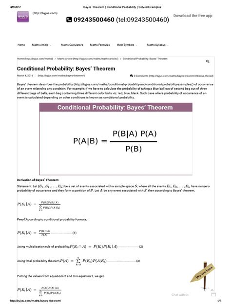 Image result for Bayes Theorem Conditional Probability