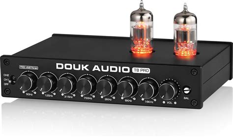 Buy Douk Audio T8 PRO HiFi Vacuum Tube 7-Band EQ Preamp Equalizer ...