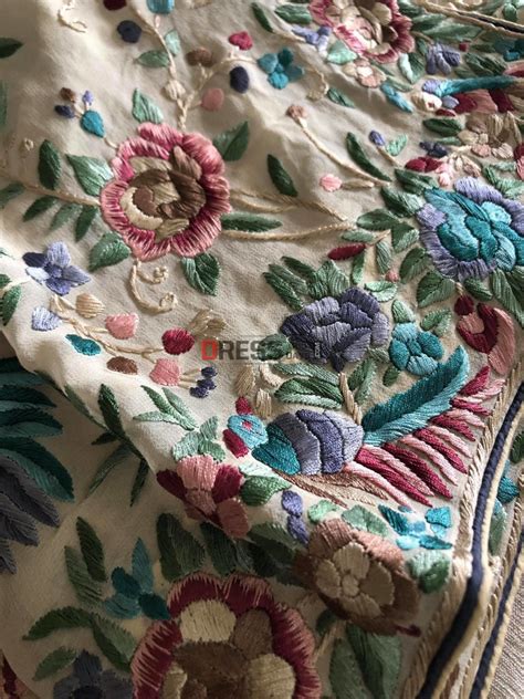Pre Order Cream Multicolor Parsi Gara Gara Hand Embroidered Saree ...