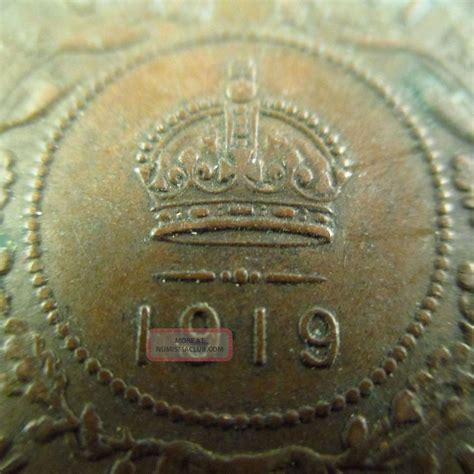 1919 - C Newfoundland Large One Cent Canada King George V Higher Grade ...