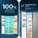Haier 596 L Frost Free Side by Side Convertible Refrigerator with 100% ...