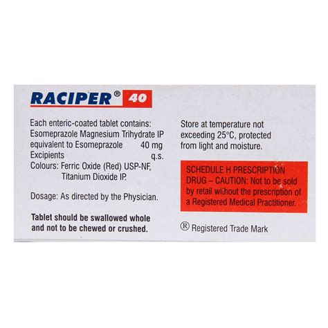 Raciper 40 Tablet | Uses, Side Effects, Price | Apollo Pharmacy