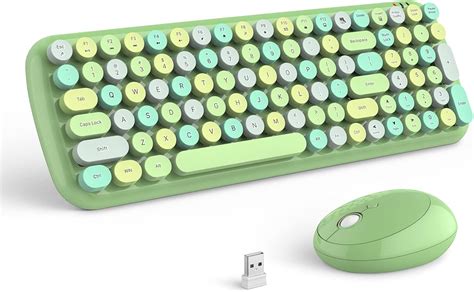 Grenf Wireless Keyboard Mouse Combo, Colorful Retro India | Ubuy