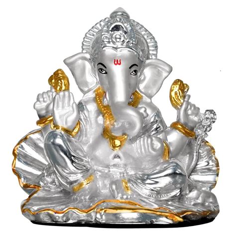Buy DIVINITI Ganesha Idol for Home Decor| 999 Silver Plated Sculpture ...