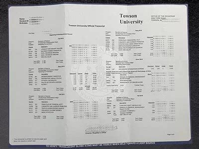 Image result for Image Towson State University Transcript