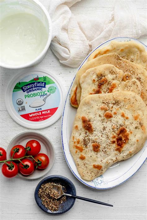 Yogurt Flatbread {4 Ingredients Only} | FeelGoodFoodie