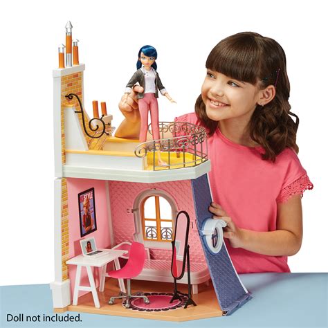Buy Miraculous Ladybug Marinette's 2-in-1 Bedroom and Balcony Dollhouse ...