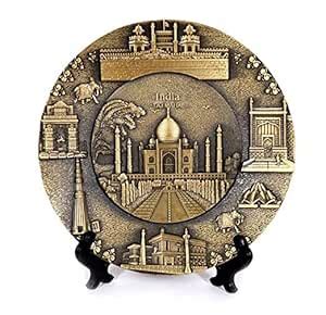 Buy PockTown INTERNATIONAL Taj Mahal Decorative Plate Indian Souvenir ...