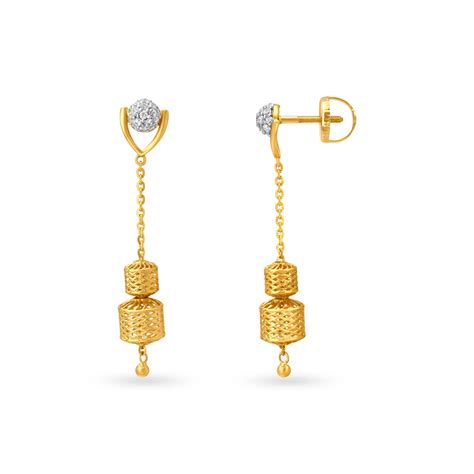 Modern Chic Gold Drop Earrings