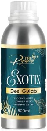 The Rupawat Perfumery House Desi Gulab Attar 500ml Royal Alcohol-Free ...