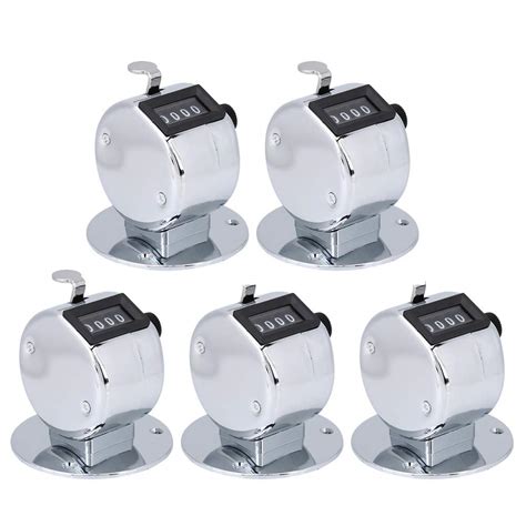 Bnineteenteam 5pcs Hand Tally Counters 4 Digit Mechanical Palm Counter ...